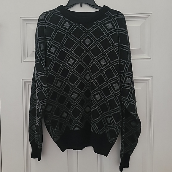Pacific Winds Other - Pacific Winds Mens Sweater Black Gray Size Large Vintage